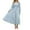 Light Blue, variant on HJYCHN Elegant V-Neck Tiered Sleeve Tunic Dress for Women Soft Stretchy Flowy Long Sleeve Comfortable Daily Wear Stylish Fall Winter Outfit Pink S