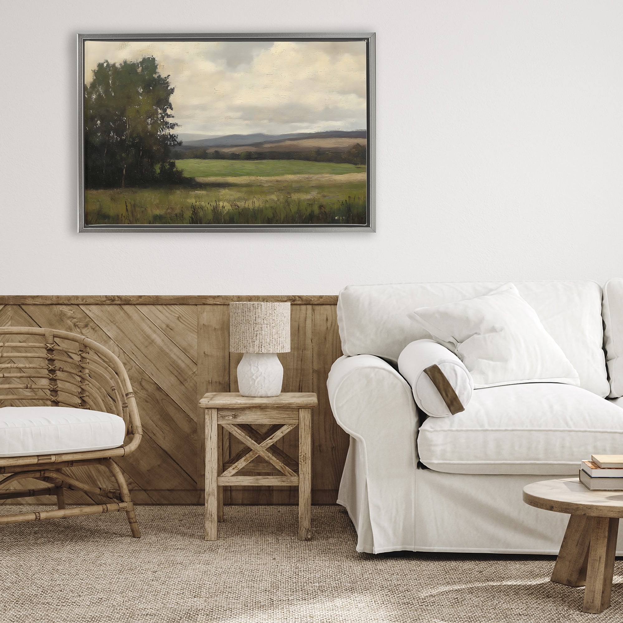 Stupell Industries Hills In The Distance Gray Framed Floater Canvas Wall Art, design by Creative Studio
