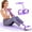 Purple 4 tubes, variant on Pedal Resistance Band Elastic Pull Rope Fitness Sit-up Exercise, 4/6/8 Tubes Heavy-Duty Tension, Multi-Tube Puller for Full Body Strength Training.