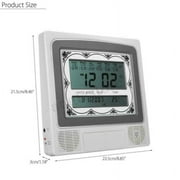 Amerteer Muslim Digital Alarm, LCD Automatic Digital Islamic Azan Muslim Prayer Alarm Wall & Table Home Clock Islamic Clock with Temperature Display, Hijri and Gregorian Calendars