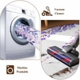 thumbnail image 7 of Round Area Rug 5 Ft, Wisteria Washable Non-Slip Circle Carpet for Living Room/Bedroom, Purple Flowers Butterflies Vintage Spring Low-Profile Runner Mats Collection Rugs for Indoor, 7 of 7