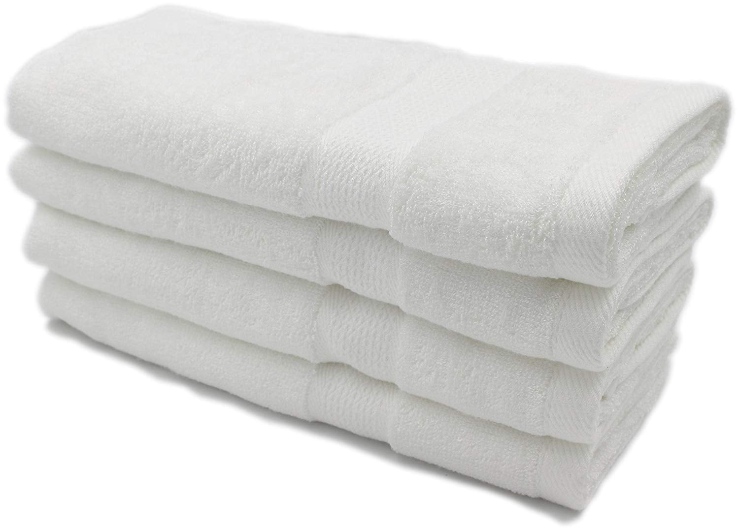 47 x 85 cm Absorbent & Durable Bathroom Towels 50% Bamboo 50% Cotton Hand Towels for Bathroom White Soft Premium 700GSM Hand Towels set Comvi Hand Towels for Bathroom set of 4 
