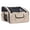 Khaki, variant on Pet Life ® 'Ultra-Lock' Collapsible Safety Travel Wire Folding Pet Dog Carseat Car Seat Carrier crate