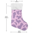 thumbnail image 2 of GZHJMY Cow Print Christmas Stocking, Personalized Large Candy Stocking Hanging Gift, Xmas Stockings Decoration for Family Holiday Party Ornaments Decor Fireplace, 2 of 7