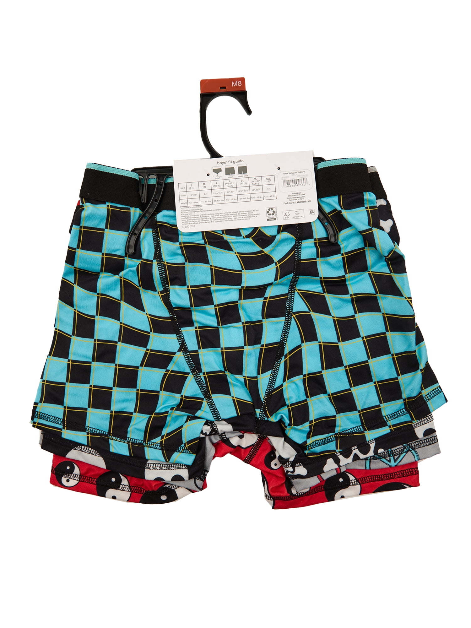 Wonder Nation Boys Boxer Brief Illusions Underwear, 4-Pack, Sizes S-XL