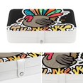 thumbnail image 4 of Thanksgiving Elegant PU Leather Earring Organizer Storage Box Decorative Box with Removable Compartment - Portable, 4 of 6