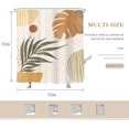 thumbnail image 5 of Beige Green Boho Shower Curtain Mid Century Plant Tropical Palm Leaf Modern Minimalist Bathroom Arch Geometric 72Wx72L Inches Bath Accessories Art Home Decor Fabric 12 Pack Hook, 5 of 6