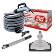 thumbnail image 1 of Ultra Clean Central Vacuum Electric Attachment Kit - Dual Voltage 24V / 110V Hose with 3-Way on/Off Switch Handle- Porpath Electric Power Nozzle – Set of Chromed Wands, 1 of 5