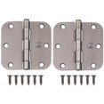 thumbnail image 3 of Stone Harbor Hardware 3-1/2" Door Hinges, 5/8" Radius Corner, Antique Nickel, 2-Pack, 3 of 4