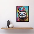 thumbnail image 2 of Sloth Wearing Ladies Summer Hat Modern Pop Art Art Print Framed Poster Wall Decor 12x16 inch, 2 of 5
