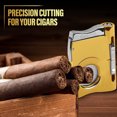 thumbnail image 6 of GearHill Stainless Steel Blade Cigar Punch Cutter with Gift Box Cigar Accessories (Gold), 6 of 7