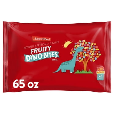 Malt-O-Meal Fruity Dyno Bites Cereal, Gluten Free Breakfast Cereal, 65 OZ Resealable Cereal Bag