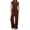 Dark Coffee Color, variant on EASYBRAUS Womens Wide Leg Tracksuit Set High Waist Casual Lounge XS XXL