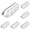 White-5Pcs, variant on Weighted Pencil Grips, Soft Silicone Handwriting Aid, Adjustable Pen Grip for Pencils and Pens, Hand Tremor Control, Fine Motor Skills, Penmanship Practice for Use by Elderly and Special Needs