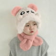 thumbnail image 7 of Sunvit-Panties Kids Panda 2-in-1 Warm Winter Hat with Scarf, Unisex Pink for Kidss 1-6 Years, Plush Nylon Spandex Cold Weather Accessory with Ear Flaps,Size 1 T, 7 of 7