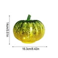 thumbnail image 3 of Glass Pumpkin with Lights, Lighted Glass Pumpkins for Fall Halloween Thanksgiving Decorations Battery Operated, 3 of 6