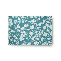 Simply Daisy 2' x 3' Turquoise Evelyn Spring Chenille Indoor/Outdoor Rug