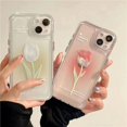 thumbnail image 2 of Funda de silicona transparente para iPhone, carcasa de lujo, rosa, Tuilp, 15, 14, 12, 13, 11 Pro Max, X, Xs, Xr, 7, 8, 15Plus, SE, 2 of 5