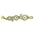 thumbnail image 1 of Altotux Gold Metallic Chain Pocket Watch Time Clock Iron On Patch Applique (2" x 10"), 1 of 1