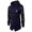 A-Navy1366, variant on Men's Faux Leather Panel Longline Zip Up Hooded Jacket Asymmetric Zipper Slim Fit Winter Daily Wear Hooded Coat