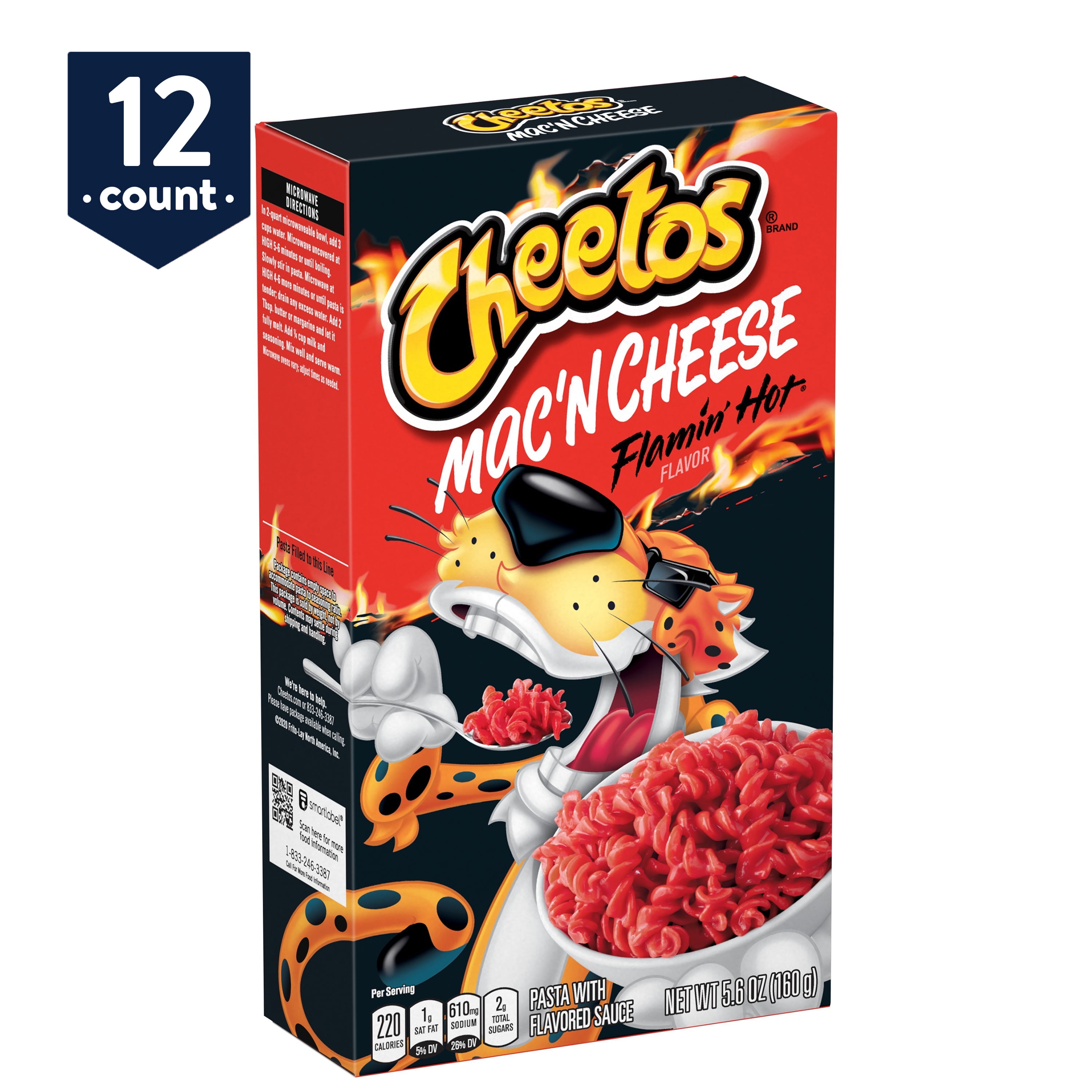 Cheetos Mac 'N Cheese, Flamin' Hot Flavor, 5.6 oz Boxes, 12 Count...