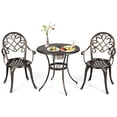 thumbnail image 1 of Patio Furniture leaf Design Cast Aluminum Bistro Set Antique Copper, 1 of 8