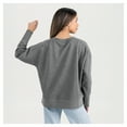 thumbnail image 2 of Women's Gameday Couture  Gray Creighton Bluejays French Terry V-Neck Pullover Sweatshirt, 2 of 6
