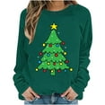 thumbnail image 5 of Taylonsss Chandail en Molleton de Noël à Col Rond pour Femmes Manches Longues Chandail Décontracté pour Hiver et Printemps Usage Quotidien, 5 of 5