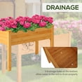 thumbnail image 4 of Outsunny 48" x 24" Raised Garden Bed Elevated Wooden Planter Box for Backyard, Patio, Balcony, 4 of 9