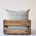 thumbnail image 2 of Creative Co-Op Plaid Hand-Woven Cotton Pillow, Mint, Pink and Tan, 2 of 5