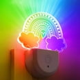 thumbnail image 2 of 2 Pcs Rainbow Night Light for Kids Plug into Wall 8 Color Changing Baby Rainbow Night Light with Dusk to Dawn Sensor for Girl Children Nursery Toddler Bedroom Decor Birthday Gifts, 2 of 4