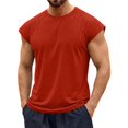 thumbnail image 3 of Blekii Men's Muscle Tank Top Workout Gym Athletic T Shirt Casual Cap Sleeve Summer Top Red L, 3 of 10