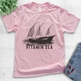 thumbnail image 2 of Kids Sailing Vitamin Sea T-shirt, Youth Kids Boy Girl T-Shirt, Summer Shirt, Sailboat Shirt, Sailing Shirt, Light Pink, Large, 2 of 4