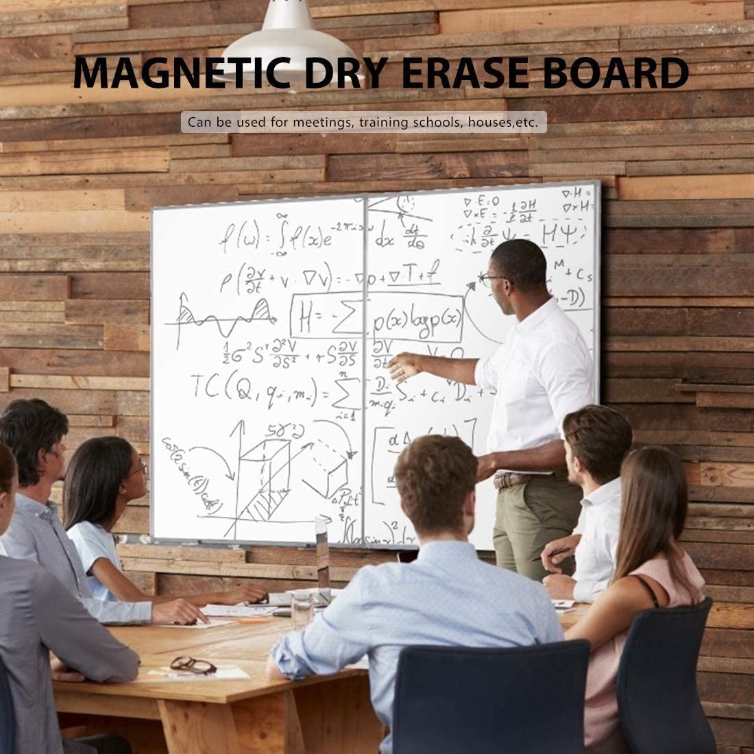 Wall Mounted Whiteboard XIWODE Magnetic Dry Erase Board 36 x 24 Inch Erase Board Silver Aluminium Framed with Lacquered Steel Surface，90 x 60 cm Lightweight White Board