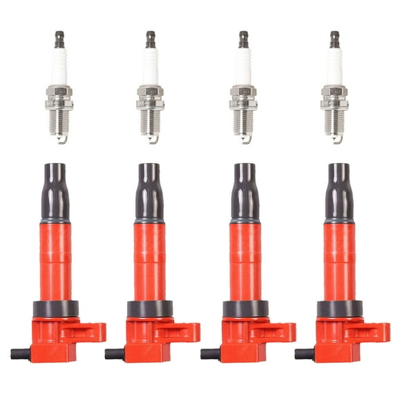 Set of 4 Energy ISA Ignition Coil and Platinum Spark Plugs Compatible with 2006-2007 Hyundai Sonata 2.4L I4 Replacement for UF546