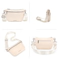 thumbnail image 3 of Montana West Crossbody Bag for Women with Dual Zipper Pockets, Beige, 3 of 6