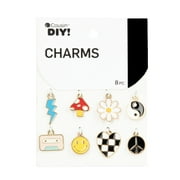 Cousin DIY Enameled Gold Metal Y2K Charms, 8 Piece, Multicolor, Unisex, Adult, Model 69995797