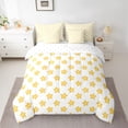 thumbnail image 2 of Homewish Yellow Flower Floral Bedding Comforter Set 7pcs, Kawaii Cartoon Plant King Bedding Sets, Teens Kids Boys Girls Reversible Bed Sheets, Super Cozy Room Decor, 2 of 7