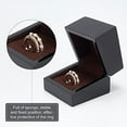 thumbnail image 4 of 2pcs Square Small Wooden Ring Storage Box Handmade Wood Wedding Ring Baking Varnish Wood Box, 4 of 8