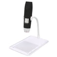 thumbnail image 2 of Mini Microscope Portable, Microscope Numérique Sans Fil 8 LEDs 2 Millions HD Large Application Métal et Plastique pour l'Examen des Textiles Noir, 2 of 8