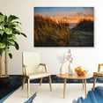 thumbnail image 3 of IDEA4WALL Coastal Canvas Wall Art Closeup of Grass on the Beach at Sunset Canvas Prints Modern Home Wall Decor - 12x18 inches, 3 of 4
