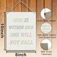thumbnail image 6 of Zomyto God is within Her She Will Not Fall Christian Hanging Wooden Signs 8x10, Christian Wall Decor, Bible Verses Wall Decor, Religious Wall Decor, Inspirational Bible Verse Wall Decor, 6 of 6