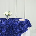 thumbnail image 4 of BalsaCircle 72" x 72" Royal Blue Raised Rosette Table Cover Overlays Wedding Tablecloth, 4 of 8