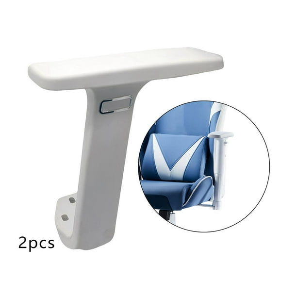 2x Reposabrazos para silla de oficina Accesorios Reposabrazos Fácil de instalar Conveniente para la mayoría de para juegos Blanco shamjiam Reposabrazos de repuesto