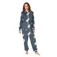 thumbnail image 2 of FORMRS Onesies Pajama for Adults Unisex Hoodie Winter Jumpsuit One Piece Sleepwear, Sizes S-2XL, Rocket Pattern, 2 of 7