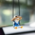 thumbnail image 4 of Taosunzt Swing Duck Car Hanging Decoration Home Office Auto Rearview Mirror Cartoon Duck Hanging Ornament Animal Pendant Birthday Christmas Gift Style A, 4 of 13