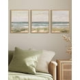 thumbnail image 6 of Drsoum Vintage Landscape Wall Art Sea Coastal Meadow Scenery Farmhouse Decor Retro Painting for Living Room Bedroom 11x14in3pcs Brown Framed, 6 of 7