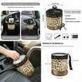 thumbnail image 4 of Renewold American Tribal Leopard Print Beige 12 PCS Front Car Seat Cover Full Set, with Steering Wheel Seat Belt Armrest Protector Trash Can Air Vent Holder Rear View Mirror Cover Coasters Key Chain, 4 of 7