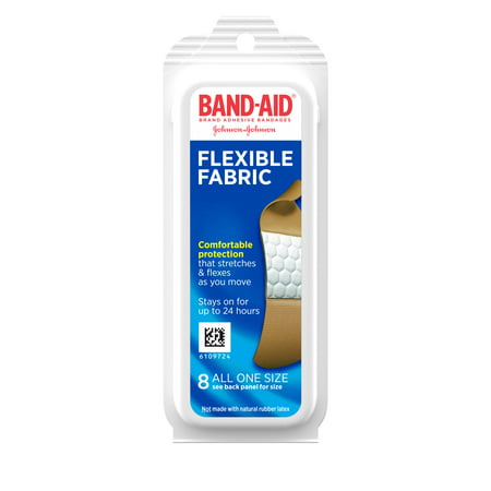 Band-Aid Brand Flexible Fabric Adhesive Bandages, All One Size, 8...