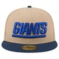 thumbnail image 2 of Men's New Era Tan New York Giants  Wordmark Logo Main 59FIFTY Fitted Hat, 2 of 6